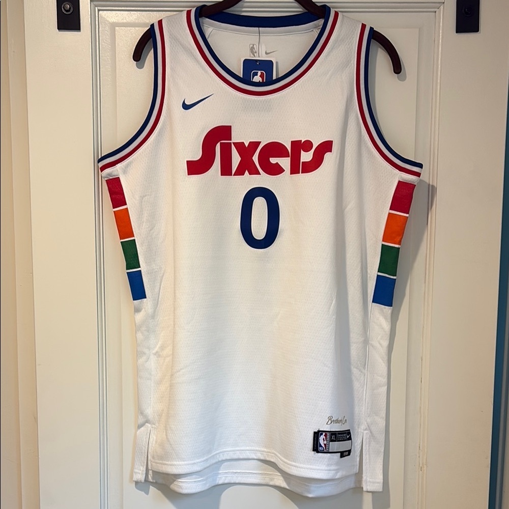 BNWT Nike Sixers ‘City Edition’ Maxey Basketball Jersey, youth size XL (18-20)